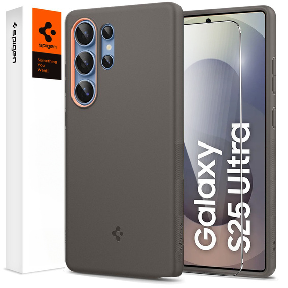 Spigen puzdro pre Samsung Galaxy S25 Ultra, Nano Pop MagSafe, sivé + tvrdené sklo 9H