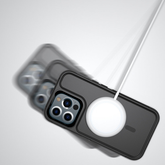 Obal na mobil pre iPhone 16 Pro, MagForce MagSafe, čierne