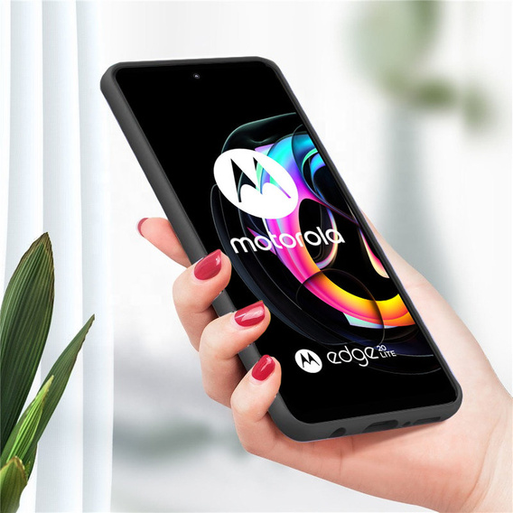 Obal na mobil pre Motorola Edge 20 Lite, Silicone Lite, čierne