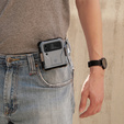 Pancierované puzdro pre Samsung Galaxy Z Flip 4 5G, Dexnor Clip Holder, námornícka modrá