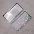 Magnetické puzdro Dual Glass MagSafe pre Samsung Galaxy S23 Ultra, zelený