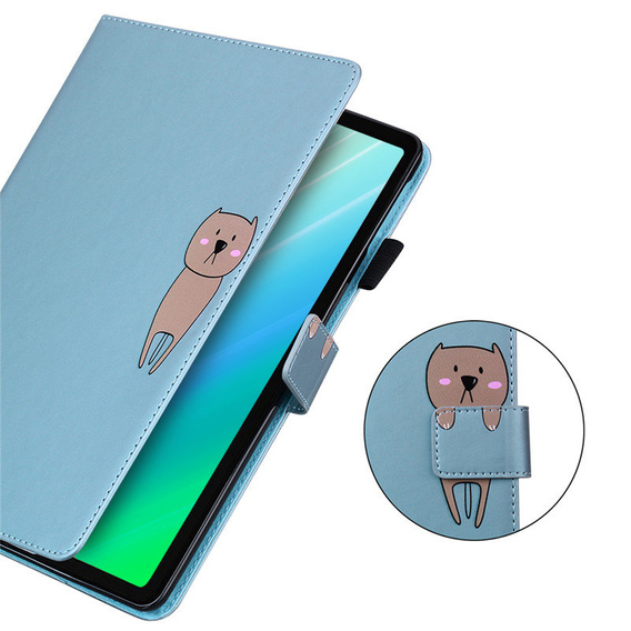 Puzdro pre iPad 10.2" 2021/2020/2019 (9/8/7 gen.), s chlopňou, animal, modré
