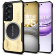 Puzdro pre Realme 14X / Realme C75, s magnetickým štítkom, transparentné / čierne