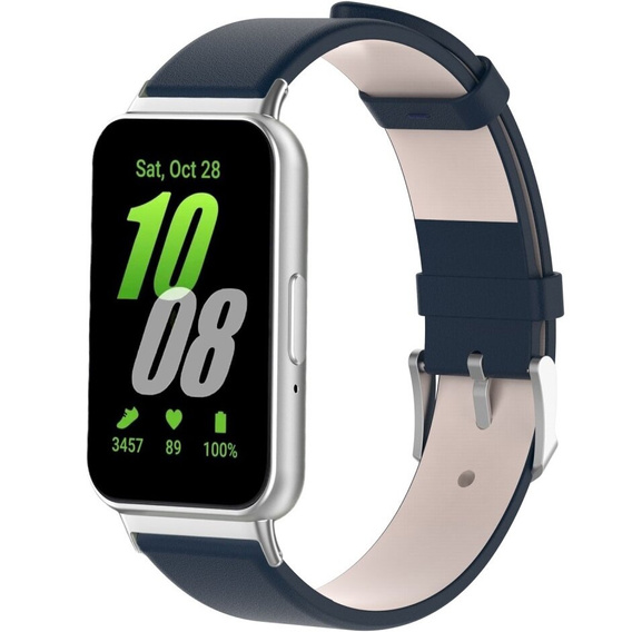 Kožený remienok pre Samsung Galaxy Fit 3, modrý