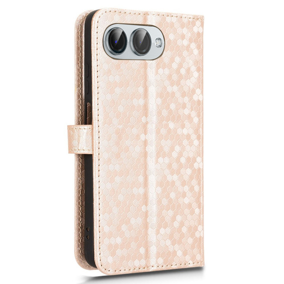Flipové puzdro pre T Phone 3 5G, Wallet Rhombus, zlaté