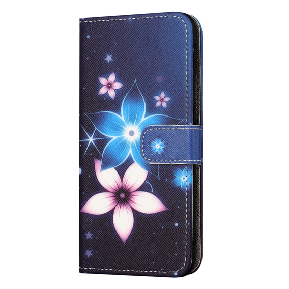 Klapkové puzdro pre Samsung Galaxy M15 5G, Wallet, Blue Flower