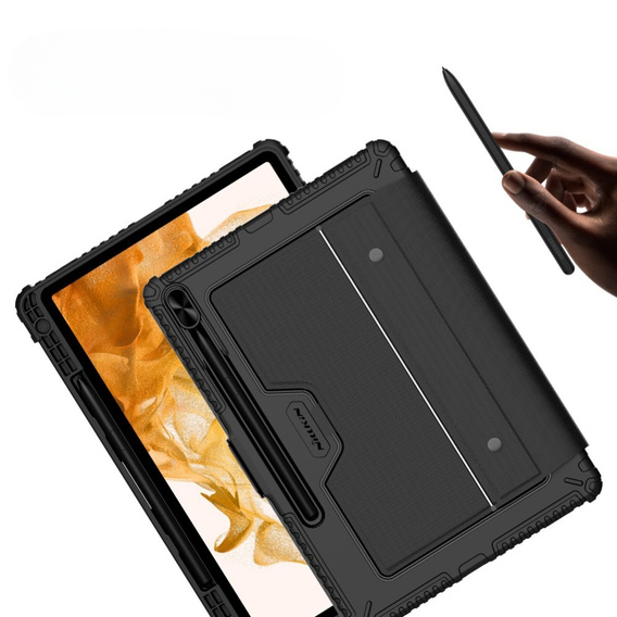 Puzdro + klávesnica Galaxy Tab S8+ / Tab S7 +/ Tab S7 FE, NILLKIN Bumper Pen Slot, čierne