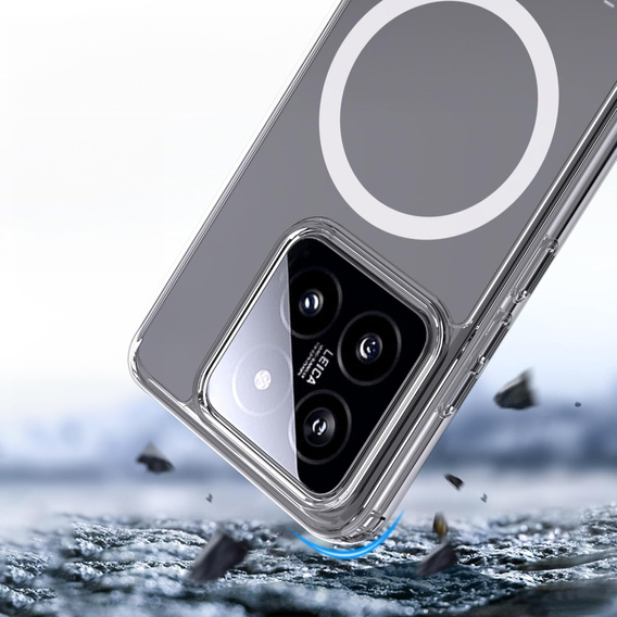 Puzdro pre Xiaomi 14T Pro, Fusion Hybrid, pre MagSafe, priehľadné
