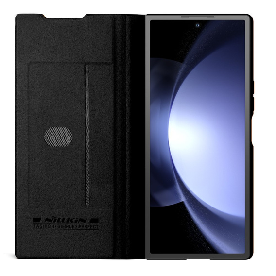 Flipové puzdro NILLKIN pre Samsung Galaxy Z Fold6 5G, CamShield Qin Pro, kožené, čierne