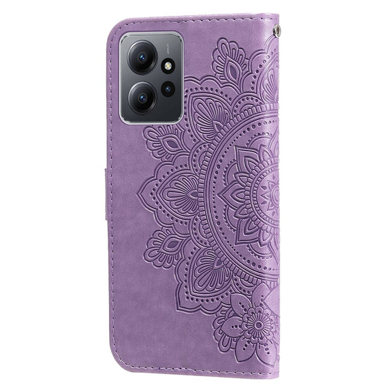 Klapkové puzdro pre Xiaomi Redmi Note 12 4G, Mandala Flower, fialové