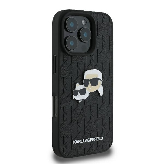Karl Lagerfeld Hardcase Monogram Karl & Choupette Head Pin Case pre iPhone 16 Pro