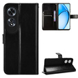 Klapkové puzdro pre Oppo A60, Crazy Horse Wallet, čierne