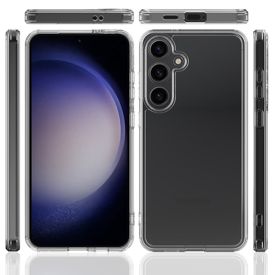 Puzdro pre Samsung Galaxy S24+ Plus, Fusion Hybrid, s ochranou fotoaparátu, priehľadné