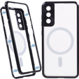 Magnetické puzdro Dual Glass MagSafe pre Samsung Galaxy S21+ Plus, čierne