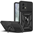 Obal na mobil pre Motorola Moto E14, CamShield Slide, čierne