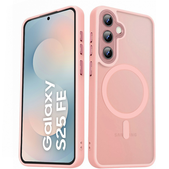 Matné puzdro pre iPhone 17 Pro, pre MagSafe, priesvitné ružové