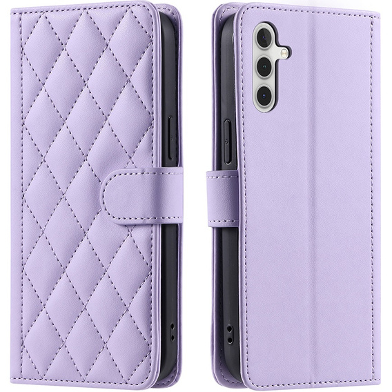 Puzdro s chlopňou pre Samsung Galaxy A16, Rhombus Crossbody Leather, fialové