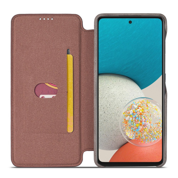 Klapkové puzdro pre Samsung Galaxy A53 5G, LC.IMEEKE, káva