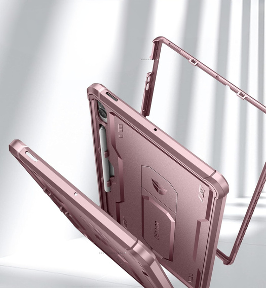 Obrnené puzdro pre Galaxy Tab S9 FE+ Plus 12.4, Dexnor Full Body, ružové