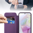 Klapkové puzdro pre Samsung Galaxy A26, RFID Wallet MagSafe CamShield, fialové