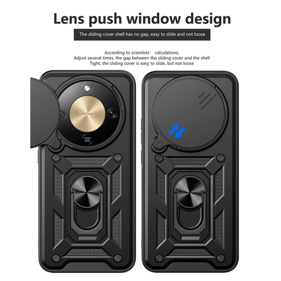 CamShield Slide odolné puzdro s krytom fotoaparátu a krúžkom pre Honor Magic 8 Lite