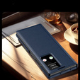 Flipové puzdro pre Samsung Z Fold5 5G, Smart View Wallet, tmavomodré