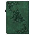 Puzdro pre Lenovo Tab M10 Plus 10.6 Gen 3 TB-125F TB-128F, Butterfly, zelený
