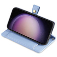 Klapkové puzdro pre Samsung Galaxy M34, Wallet Zipper Pocket, modré