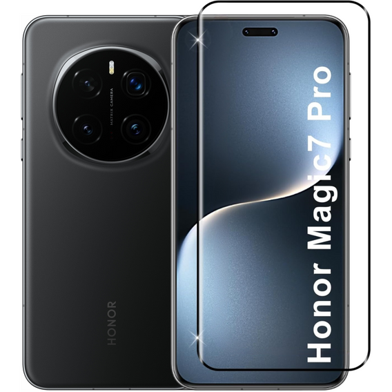 3D tvrdené sklo pre Honor Magic 7 Pro, čierny rám