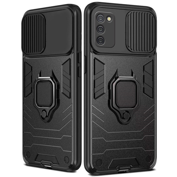 Puzdro pre Samsung Galaxy A03s, KickStand Camera Lens, modré