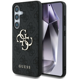 GUESS Obal na mobil pre Samsung Galaxy S25, 4G Big Metal Logo, čierne