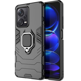 Obal na mobil pre Xiaomi Redmi Note 12 Pro+ 5G, Kickstand Ring, čierne