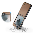 Puzdro pre Samsung Galaxy Z Flip7 FE / Z Flip6, CASEME Litchi Leather, hnedé