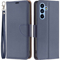 Klapkové puzdro pre Samsung Galaxy A54 5G, Wallet Litchi Magnet, tmavomodré