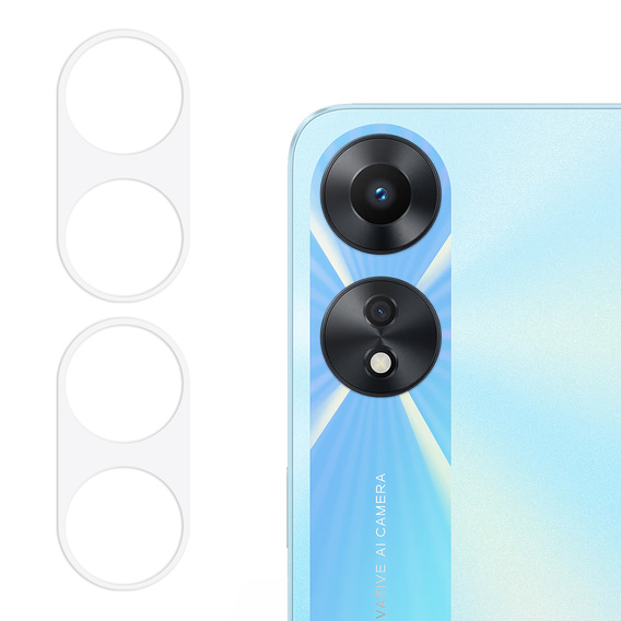 2x tvrdené sklo ERBORD na kameru Oppo A78 4G, priehľadné
