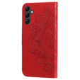 Klapkové puzdro pre Samsung Galaxy A14 4G/5G, Mandala Flower, červené