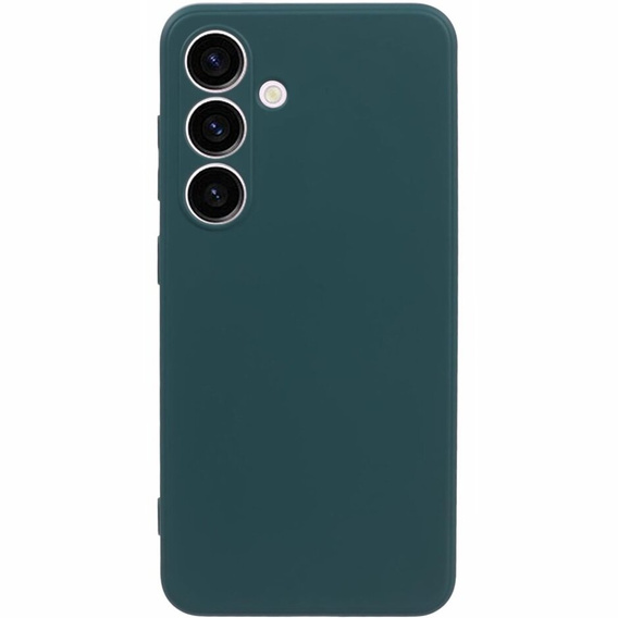 Obal na mobil pre Samsung Galaxy S24+ Plus, Silicone Lite, tmavozelené