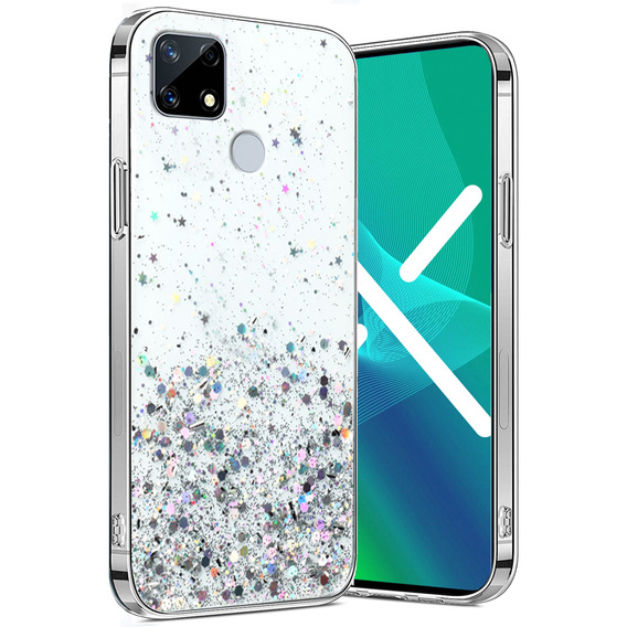 Obal na mobil pre Realme 7i, Glittery, priehľadné