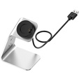 Hliníková USB dokovacia stanica pre Garmin Fenix 7/7S/7X/6/6X/6S, strieborná