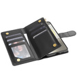 Puzdro s chlopňou pre Samsung Galaxy S25 Edge, Rhombus Crossbody Leather, čierne