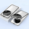 Puzdro pre Xiaomi 15 Ultra, Magnetic Dual Glass, strieborné