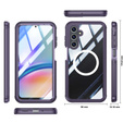 Puzdro pre Samsung Galaxy A16, Shockproof, so sklom, pre MagSafe, fialové