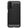 Puzdro Spigen pre Samsung Galaxy A16 4G/ 5G, Rugged Armor MagSafe, čierne + tvrdené sklo 9H