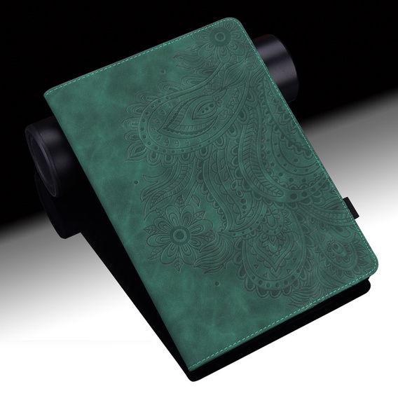 Puzdro s chlopňou pre Xiaomi Redmi Pad SE 11", flower, zelený
