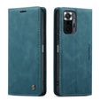 CASEME puzdro pre Xiaomi Redmi Note 10 Pro, Leather Wallet Case, modré