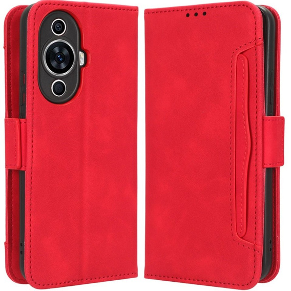 Klapkové puzdro pre Huawei Nova 11 Pro, Card Slot, červené