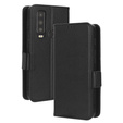 Klapkové puzdro pre Cat S75 5G, Wallet Litchi Magnet, čierne