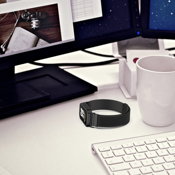 Milánsky náramok pre Samsung Galaxy Fit 3, čierny