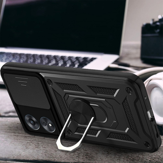 Obal na mobil pre Oppo A78 4G, CamShield Slide, čierne