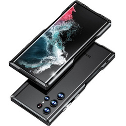 Puzdro LUPHIE pre Samsung Galaxy S22 Ultra, Armor Bumper, čierne